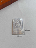 Corte de imagen de nácar Natural para hacer colgantes, diseño en relieve de tamaño más grande, joyería para mujer, animal de concha blanca 