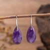 Forma de gota de nácar Natural, corte de cara de cristal, forma de bomba, pendiente más grande, diseño colgante de piedra lapislázuli de doble cara 
