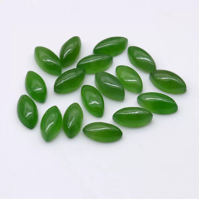 Natural madre de perla Marquesa forma corte jade malayo frijoles pequeños para el diseño de la pulsera incrustaciones haciendo joyería de mujer 
