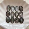 Colgante de forma ovalada de nácar Natural para mujer, corte de imagen, fabricación de incrustaciones de joyería, diseño de concha negra, iconos de frijoles de cabujón
