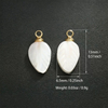 Cuentas pequeñas de nácar Natural, diseño de cruz, forma de hoja de corte para fabricación de colgantes, piezas de joyería para mujer, cosas bonitas, Luna 