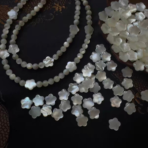 Corte en forma de estrella pequeña de nácar Natural para anillos, diseño de cabujón, fabricación de pendientes, diseño de pulsera con cara de bombe 