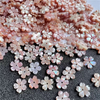 Pendientes de concha rosa tallada con forma de flor de perla Natural, diseño de concha reina, collar para mujer, fabricación artesanal de frijoles pequeños 