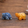 Diseño de tortugas de nácar Natural para jugar cosas pequeñas, bonita piedra azul, corte de animales, joyería de ópalo, incrustaciones, fabricación DIY para hombre