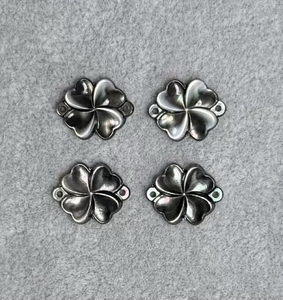 Corte en forma de flor de nácar Natural para hacer pulseras, diseño de trébol, joyería para mujer DIY con diseño de pendientes, fabricación de incrustaciones