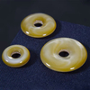 Corte de forma circular de nácar Natural para fabricación de colgantes, diseño de concha amarilla, diseño de discoteca, frijoles pequeños, joyería para mujer 