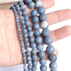 Collar de frijoles redondos de nácar Natural, fabricación de frijoles pequeños de piedra de coral azul, joyería de moda para mujer, pulsera DIY