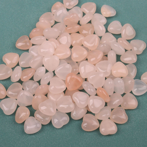 Natural Madreperla forma de corazón corte bombe cara pequeños frijoles para el diseño del collar usando piezas de diseño de cabujón de cristal rosa