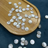 Forma de cabujón de corte de frijoles pequeños de nácar Natural para mujer, joyería, pendientes, diseño de cara de bombe, doble tallado 