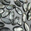 Corte de cabujón de nácar Natural para hacer colgantes, diseño de incrustaciones, piezas de pendientes pequeños de forma ovalada de concha negra 
