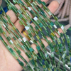 Ágata verde de corte cuadrado de nácar Natural para hacer pulseras, collar de diseño, granos de cabujón, joyería para mujer 