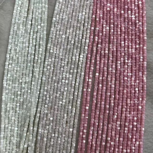 Collar de concha de colores para mujer, cuentas pequeñas de nácar Natural, joyería, cosas bonitas para pulsera, fabricación artesanal, forma cuadrada 