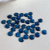 Cabujón redondo de nácar Natural para diseño de anillos, fabricación de concha de abulón, color azul, frijoles pequeños, diseño de incrustaciones de joyería para mujer