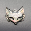 Diseño de zorro de nácar Natural para colgante, joyería para mujer, collar de diseño hueco con diseño de cabujón en relieve de concha negra 