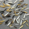 Pendientes largos finos con forma de gota de nácar Natural para mujer, joyería, diseño de moda para hacer bricolaje, piedra de color negro