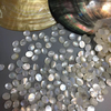 Anillos de concha de abulón con forma ovalada de madreperla Natural, diseño de cabujón para fabricación de joyas, collar con incrustaciones para mujer DIY