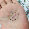 Corte de cabujón pequeño de nácar natural para anillos, joyería, diseño de corazón de turmalina, pendiente con incrustaciones, joyería para mujer, fabricación de collares 
