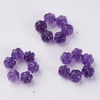 Forma de bola de nácar natural cortando pequeños frijoles para el diseño de cadenas haciendo joyas de cabujón de cristal usando una pulsera colorida