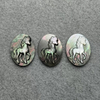 Pendientes de mujer con diseño de colgante de cabujón de corte con forma de animal de nácar Natural, joyería con incrustaciones, diseño en relieve 
