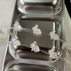 Pequeñas cosas con forma de conejo de nácar Natural para hacer collares, corte de flores, diseño de pulsera para mujer, forma de moda DIY 