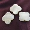 Pendiente con forma de cabujón de trébol de perla Natural, diseño de incrustaciones, joyería para mujer, collar, anillos tallados de bomba para mujer 