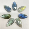 Colgante de corte de cara con forma de gota de perla Natural, cabujón de piedra de cristal, joyería de ágata de gran tamaño para fabricación de diseños DIY