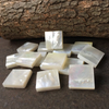 Corte de forma cuadrada de nácar Natural, alto espesor para fabricación de colgantes de joyería, diseño de pendiente de forma ovalada de concha blanca 