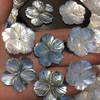 Diseño de pendiente de corte de flor de nácar Natural, colgante de flor grande para pulsera, joyería para mujer, fabricación de collares 
