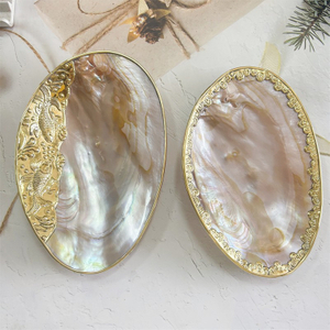 Funda de nácar Natural para jabón, belleza, maquillaje para mujer, Cenicero de concha blanca, diseño de joyería, carcasa original 