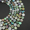 Collar de madreperla Natural, cadena de forma redonda de concha de abulón para mujer, diseño de piezas de cuentas, uso de pulsera DIY 