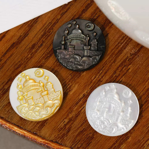 Iconos de nácar Natural, diseño de colgante de cabujón cortado para mujer, fabricación de joyas, diseño de imagen de concha blanca en relieve