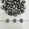 Colgante de nácar natural con diseño de bombe en forma de corazón con orificio para collar, joyería de diseño de gran tamaño para mujer, hecha a mano