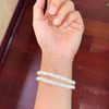 Pulsera de nácar Natural, cuentas pequeñas de concha blanca, joyería hecha a mano, diseño DIY para mujer, collar, concha de diseño de moda