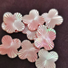Pendientes de corte de flores de color rosa, madreperla Natural, diseño de corte de cara, colgante de cabujón, fabricación de incrustaciones para collar DIY
