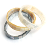 Diseño de pulsera de concha de nácar Natural para mujer, joyería de moda, collar de concha blanca de forma cuadrada, concha negra 