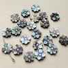 Corte de frijoles pequeños de nácar Natural para diseño de cadena con tallado de doble cara en forma de flor, cosas bonitas para joyería de mujer 