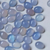Cabujón pequeño de nácar Natural con forma ovalada para anillos, diseño de incrustaciones, fabricación de joyas de ágata azul para mujer con ópalo de frijoles pequeños
