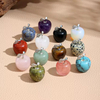 Colgante con forma de manzana de nácar Natural, frijoles pequeños para niña, diseño de joyería, piedras coloridas, cosas bonitas para regalo DIY