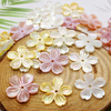 Broche de nácar Natural, diseño que hace forma de flor, corte de color rosa, frijoles pequeños para pendientes, joyería de mujer, color amarillo