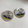 Fabricación de colgantes con forma redonda de perla Natural, diseño de imagen para mujer, joyería DIY, cabujones pequeños, cosas bonitas para niña