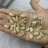 Corte en forma de mariposa de nácar natural para diseño de collar, joyería para mujer, diseño de pulsera de frijoles pequeños de color blanco a la moda