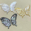 Corte en forma de mariposa de nácar Natural para diseño de colgante, talla de cara, diseño de incrustaciones de joyería de mayor tamaño, cabujón 