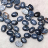 Natural Madre de perla pequeño cabujón forma ovalada azul gris piedra joyería incrustación piezas de diseño anillos diseño haciendo diseño de collar