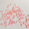 Pendientes de concha rosa tallada con forma de flor de perla Natural, diseño de concha reina, collar para mujer, fabricación artesanal de frijoles pequeños 