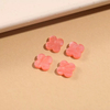 Forma de trébol de nácar natural, corte de frijoles pequeños para incrustaciones de pulsera, diseño de flores de piedra colorida, collar de moda para mujer 