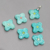 Corte en forma de trébol de nácar Natural para diseño colgante, tallado de cara, piedra lapislázuli de cristal de amatista para cabujón de pulsera 