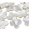 Corte de forma de flor de nácar Natural para diseño de incrustaciones de pendientes, joyería de mujer con forma de trébol, frijoles pequeños de concha blanca 