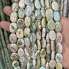 Natural Madre de perla forma ovalada corte mujeres diseño de joyería haciendo piedras coloridas niñas pulsera diseño pequeños frijoles cabujón 