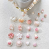 Frijoles pequeños de nácar Natural para mujer, joyería con incrustaciones de cabujón, concha de reina, pequeña estrella, pulsera de flor pequeña, fabricación DIY