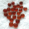 Pendientes de cabujón redondo de nácar Natural, diseño de ágata roja para pulsera de joyería con diseño de incrustaciones, frijoles pequeños 